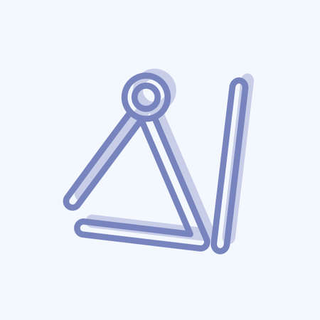 Icon Triangle - Two Tone Style - Simple illustration, Good for Prints , Announcements, Etcのイラスト素材