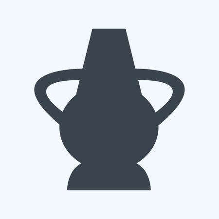 Icon Antique Jar - Glyph Style- Simple illustration, Good for Prints , Announcements, Etcのイラスト素材