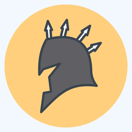 Icon Ancient Face Mask - Color Mate Style- Simple illustration, Good for Prints , Announcements, Etcのイラスト素材