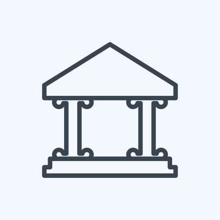 Icon Museum Building I - Line Style- Simple illustration, Good for Prints , Announcements, Etcのイラスト素材