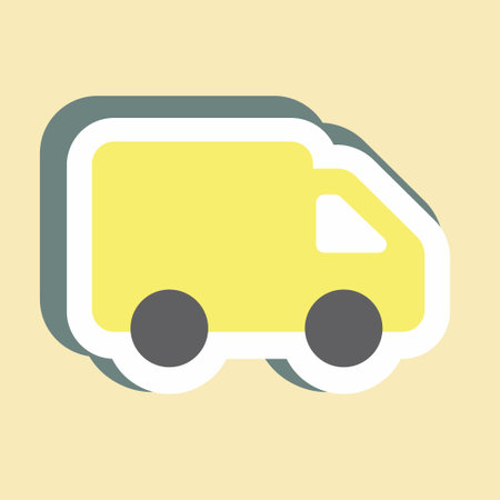 Sticker Toy Truck - Simple illustration,Design template vector, Good for prints, posters, advertisements, announcements, info graphics, etc.のイラスト素材