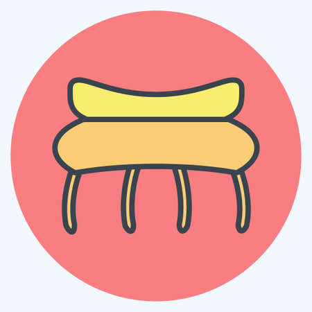 Icon Hair Clip  - Color Mate Style - simple illustration, good for prints , announcements, etcのイラスト素材