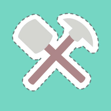 Sticker Tools, Line Cut - Simple illustration, Good for Prints , Announcements, Etcのイラスト素材