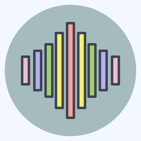 Icon Music Indicator I - Color Mate Style - Simple illustration, Good for Prints , Announcements, Etcのイラスト素材