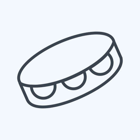 Icon Tambourine - Line Style - Simple illustration, Good for Prints , Announcements, Etcのイラスト素材