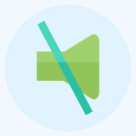 Icon Muted Volume - Flat Style - Simple illustration, Good for Prints , Announcements, Etcの写真素材