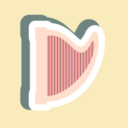 Sticker Harp - Simple illustration, Good for Prints , Announcements, Etcのイラスト素材