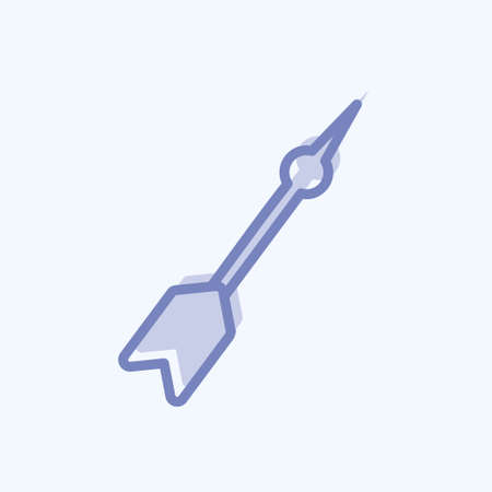 Darts Icon in trendy two tone style isolated on soft blue backgroundのイラスト素材