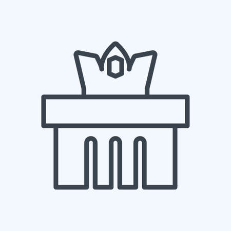 Icon Crown Exhibit - Line Style- Simple illustration, Good for Prints , Announcements, Etcのイラスト素材
