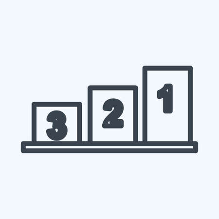 Positions Icon in trendy line style isolated on soft blue backgroundのイラスト素材