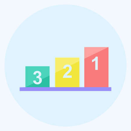 Positions Icon in trendy flat style isolated on soft blue backgroundのイラスト素材