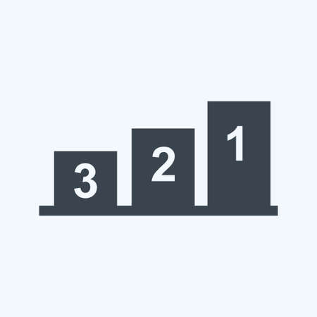 Positions Icon in trendy glyph style isolated on soft blue backgroundのイラスト素材