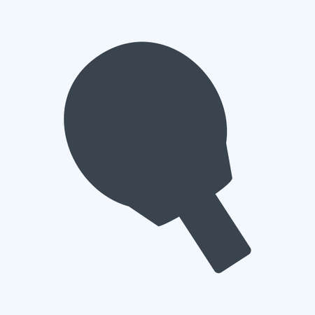 Table Tennis Icon in trendy glyph style isolated on soft blue backgroundのイラスト素材