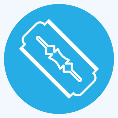 Blade Icon in trendy blue eyes style isolated on soft blue backgroundのイラスト素材