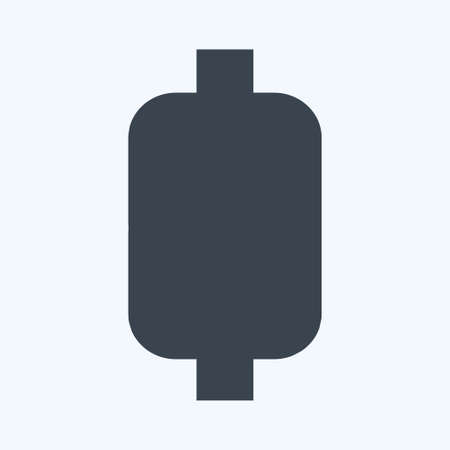 Thread Spool I Icon in trendy glyph style isolated on soft blue backgroundのイラスト素材