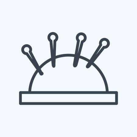 Multiple Needles Icon in trendy line style isolated on soft blue backgroundのイラスト素材