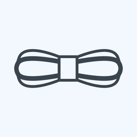 Yarn Icon in trendy line style isolated on soft blue backgroundのイラスト素材