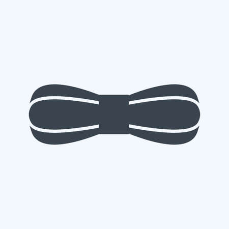 Yarn Icon in trendy glyph style isolated on soft blue backgroundのイラスト素材
