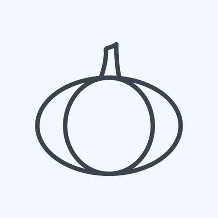 Pumpkin I Icon in trendy line style isolated on soft blue backgroundのイラスト素材