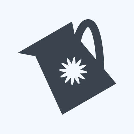 Watering Plants Icon in trendy glyph style isolated on soft blue backgroundのイラスト素材
