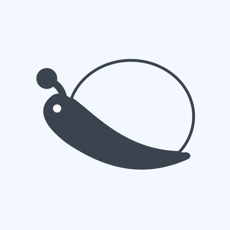Snail Icon in trendy glyph style isolated on soft blue backgroundのイラスト素材
