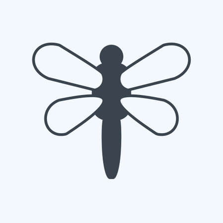 Firefly Icon in trendy glyph style isolated on soft blue backgroundのイラスト素材
