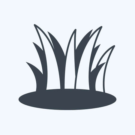 Grass Icon in trendy glyph style isolated on soft blue backgroundのイラスト素材