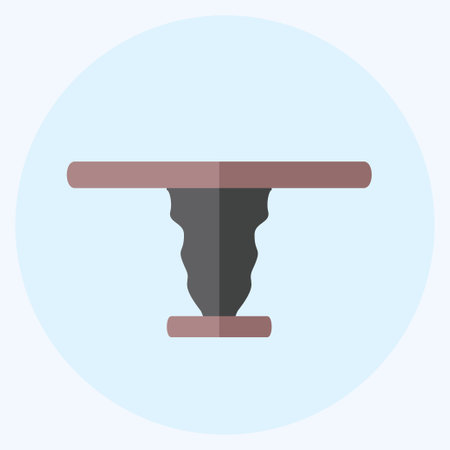 Cafe Table Icon in trendy flat style isolated on soft blue backgroundのイラスト素材