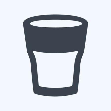 Double Shot Icon in trendy glyph style isolated on soft blue backgroundのイラスト素材