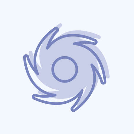Cyclone Icon in trendy two tone style isolated on soft blue backgroundのイラスト素材