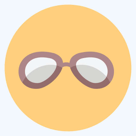 Vintage Glasses Icon in trendy flat style isolated on soft blue backgroundのイラスト素材