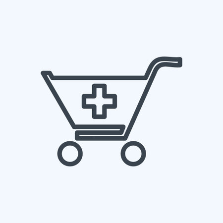 Add more Icon in trendy line style isolated on soft blue backgroundのイラスト素材