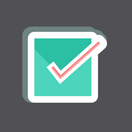 Confirm Order Sticker in trendy isolated on black background