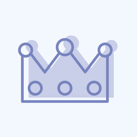 Crown Icon in trendy two tone style isolated on soft blue backgroundのイラスト素材