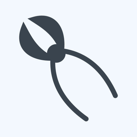 Cutter Icon in trendy glyph style isolated on soft blue backgroundのイラスト素材