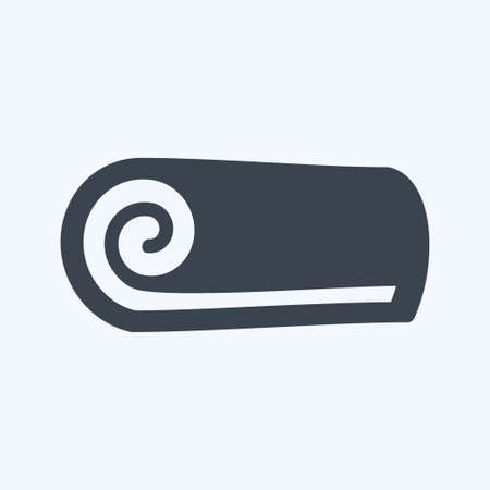 Scented Towel Icon in trendy glyph style isolated on soft blue backgroundのイラスト素材