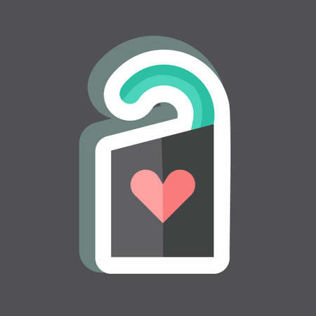 Tag Sticker in trendy isolated on black backgroundのイラスト素材