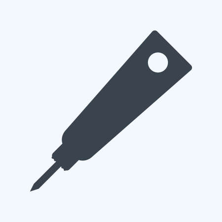 Tube Icon in trendy glyph style isolated on soft blue backgroundのイラスト素材