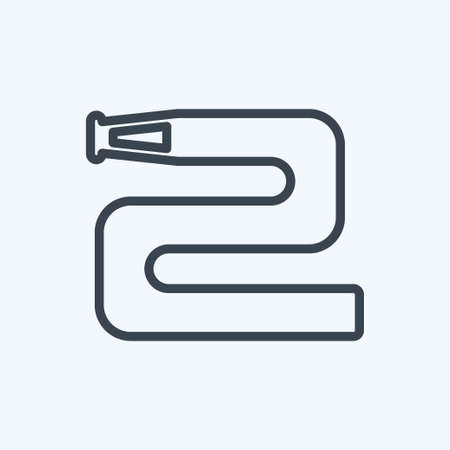 Water Pipe Icon in trendy line style isolated on soft blue backgroundのイラスト素材