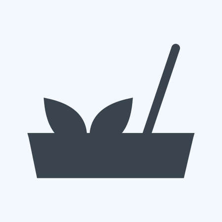 Joss Sticks Icon in trendy glyph style isolated on soft blue backgroundのイラスト素材