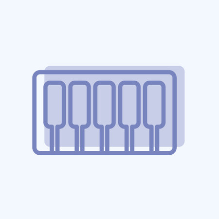 Piano Icon in trendy two tone style isolated on soft blue backgroundのイラスト素材