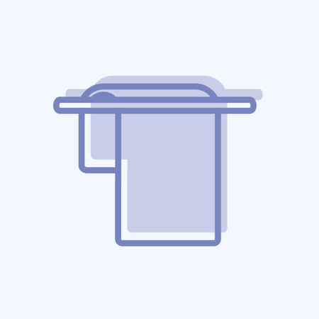 Towel Icon in trendy two tone style isolated on soft blue backgroundのイラスト素材