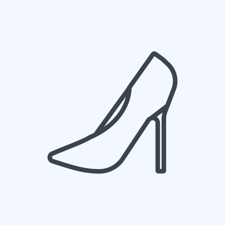 Stilettos Icon in trendy line style isolated on soft blue backgroundのイラスト素材