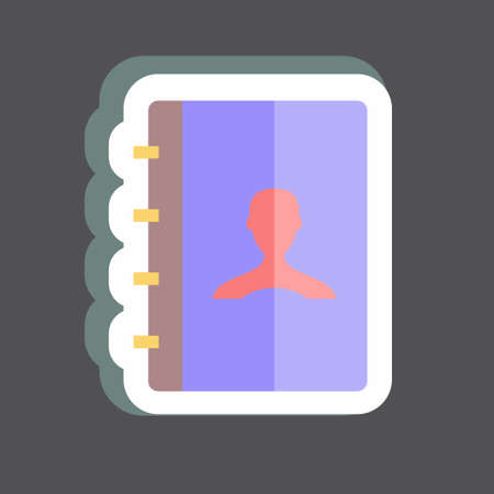 Authorship Sticker in trendy isolated on black backgroundのイラスト素材