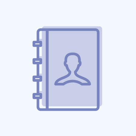 Authorship Icon in trendy two tone style isolated on soft blue backgroundのイラスト素材