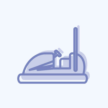 Cars Fighting Icon in trendy blue eyes style isolated on soft blue backgroundのイラスト素材