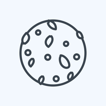 Cookie II Icon in trendy line style isolated on soft blue backgroundのイラスト素材