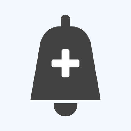 Icon Add Alert. suitable for Infographics symbol. glyph style. simple design editable. design template vector. simple symbol illustrationのイラスト素材