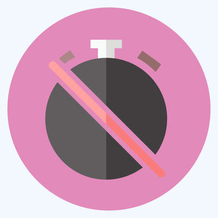 Icon Alarm Off. suitable for Infographics symbol. flat style. simple design editable. design template vector. simple symbol illustrationのイラスト素材