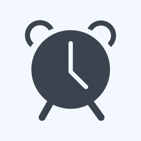 Icon Alarm. suitable for Mobile Apps symbol. glyph style. simple design editable. design template vector. simple symbol illustrationのイラスト素材